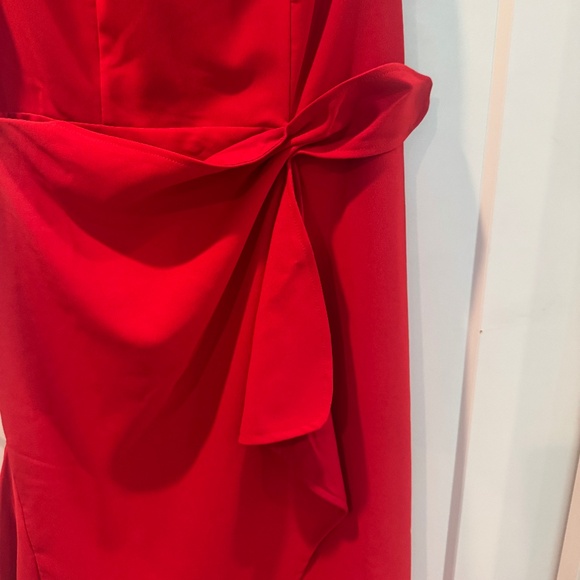 Fehaute Cocktail Sleeveless Midi Dress, 6, NWT, Red - Picture 3 of 9